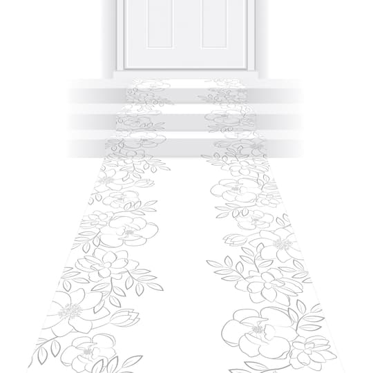 Beistle 10ft. White Floral Runner